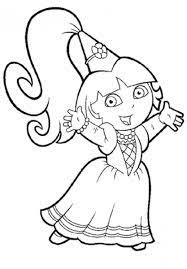 coloriage en ligne dora fleur simple