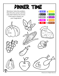 You can download thanksgiving dinner coloring page for free at coloringonly.com. Thanksgiving Dinner Math Coloring Page Woo Jr Kids Activities