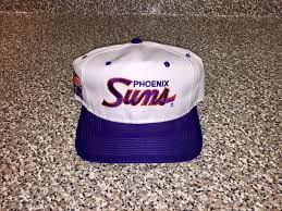 Vintage 1991 Phoenix Suns Sports Specialties Script Snapback Hat Starter Charles Barkley Cedric Ceballos Penny H Charles Barkley Stephen Jackson Penny Hardaway