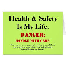Funny Health And Safety Sign Joke Customizable Card Zazzle Com Health Humor Health And Safety Health Quotes
