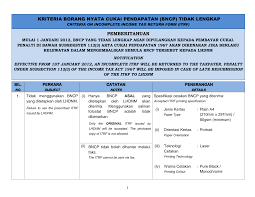 (c) pecahan pendapatan bercukai tidak mengikut jadual cukai yang. Http Www Hasil Org My Pdf Pdfam Kriteria Bncp Tidak Lengkap Pdf