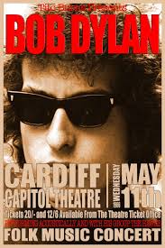 Bob Dylan Cardiff 1966 Tour Poster