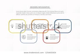 Modern Infographics Five Step Element Chart Stock Image