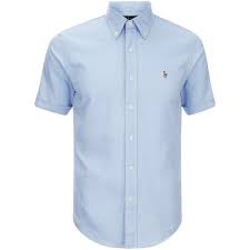Polo Ralph Lauren Men S Short Sleeve Oxford Shirt Light Blue 190 035 Cop Liked On Polyvore Featur Oxford Shirt Men Blue Shirt Men Ralph Lauren Shorts Men