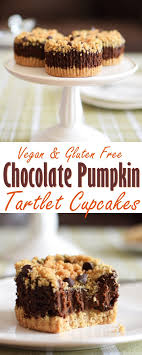 Chocolate Pumpkin Tartlet Cupcakes Recipe Vegan Gluten Free Recipe Pumpkin Recipes Vegan Dessert Recipes Vegan Desserts