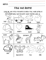 Rhyming Worksheets For Kindergarten Rhyming Worksheet Rhyming Words Worksheets Rhyming Words