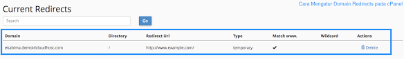 Cara Mengatur Domain Redirects Pada Cpanel Idcloudhost