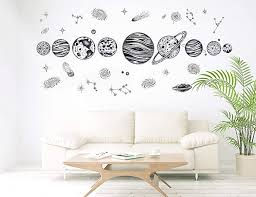 Of the objects that orbit the sun directly, the largest are the eight planets. Outer Space Wall Stickers Decals Universe Planet Solar System Background Decorations Removable Self Adhesive Window Clings Wall Sticker For Nursery Bedroom Living Room Birthday Party Baby Shower By Oringaga Shop Online For Baby In The United