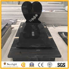 Unique Design Granite Cemetery Headstone with Cross Carving ...