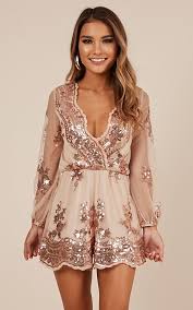 Black And Gold Sequin Romper Big Baller Playsuit In Rose Gold Sequin Produced Gold Sequin Romper Eve Outfit Sequin Rompers