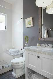 Browse our wide selection of bathroom vanities; Small Grey White Bathroom Small Master Bathroom Bathroom Design Small Small Bathroom Remodel