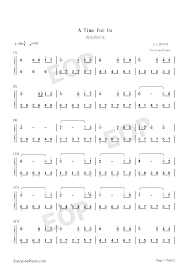 10 years ago10 years ago. A Time For Us Romeo And Juliet Ost Numbered Musical Notation Preview