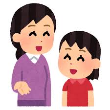会話をする親子のイラスト（お母さん） | かわいいフリー素材集 いらすとや