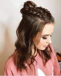 Easy Braided Hairstyles For Medium Length Hair Meduim Length Hair Braided Hairstyles Easy Hair Styles