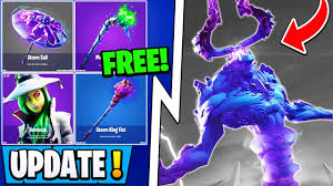 Coming with a free mouldering cloak back bling, this skin is our pick of the pumpkin patch of skins from fortnite. New Fortnite Update Free Halloween Rewards Now All Skins Storm King Youtube