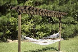 Tensahedron diy hammock stand as the name implies, the tensahedron diy hammock stand sports a sleek geometric design that makes it easy to fold up and store in the car. How To Build A Diy Pergola Hammock Stand For Under 200 Diy Pergola Backyard Hammock Pergola Designs