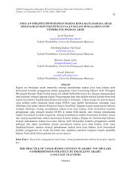 Pdf Amalan Strategi Pemahaman Makna Kosa Kata Bahasa Arab Berasaskan Konteks Penggunaan Dalam Pengajaran Guru Cemerlang Bahasa Arab The Practice Of Usage Based Context In Arabic Vocabulary Comprehension Strategy By Excellent Arabic Language