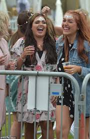 Brunette eve in spider nylon. Scarlett Moffatt Treats Her Mother Betty To A Charity Ladies Day For Her 50th Birthday Daily Mail Online