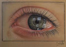 Christina K Drawing On Tinted Brown Paper Realistic Art Eye Drawing Amazing Paintings