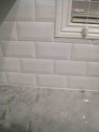 Interior Groupie Kitchen Reveal Part 3 The Backsplash Beveled Subway Tile Beveled Subway Tile Backsplash White Beveled Subway Tile