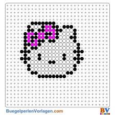 Vorlage aus dem download bügelperlen (z.b. Lass Die Kinder Auf Der Hello Kitty Party Mal Bugelperlen Bilder Basteln Hier Hast Du Eine Susse Vorlage Basteln Bugelperlen Bugelperlen Bugelperlen Vorlagen