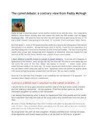 Dear marsha, i'm not sure what to do. Pdf The Camel Debate A Contrary View