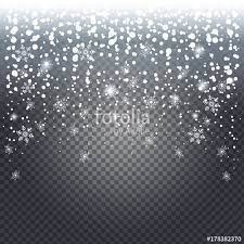Vector Realistic Falling Snowflakes White Snow Overlay Isolated Transparent Effect Holiday Background Christ Snow Overlay Winter Overlays Holiday Background