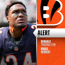 Bears to trade RB Khalil Herbert to Bengals for a 2025 7th-round draft pick 