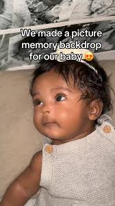 We made a milestone backdrop for our baby 😍💕