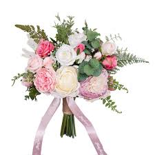 With big delicate blossoming petals, peonies work great paired in a bouquet with other cream colored flowers and eucalyptus. Janevini Vintage Wedding Bouquets Dark Red Bridal Roses Artificial Boho Silk Flower Bouquet De Mariage Bride Wedding Accessories Buy At The Price Of 61 52 In Aliexpress Com Imall Com