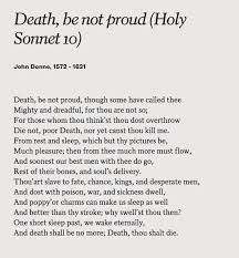 Death Be Not Proud Holy Sonnet 10 Sonnets Words Hurt Pretty Words