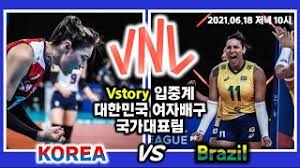 Vstory Vnl í•œêµ­ Vs ë¸Œë¼ì§ˆ ì—¬ìžë°°êµ¬ êµ­ê°€ëŒ€í'œ ê²½ê¸° ìž…ì¤'ê³„ Youtube