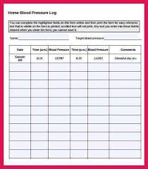 4 5 Blood Pressure Tracking Sheet Sop Examples