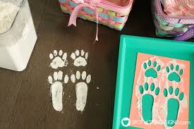 Download Free Easter Bunny Footprint Stencil Spot Of Tea Designs