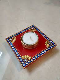 Acrylic Chaurang Tea Light Candle Tea Lights Candlelight