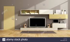 But before we discuss further wall tv cabinet, you should have enough space. Modern Living Room With Tv Unit Stock Photo Alamy