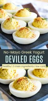No Mayo Deviled Eggs With Greek Yogurt Cupcakes Kale Chips Recipe In 2020 Greek Yogurt Deviled Eggs Healthy Deviled Eggs Healthy Deviled Eggs Recipe