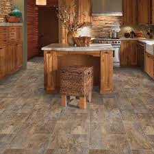 Brown Gray Slate Look 2 67 Sq Ft Home Depot 13 2 Ft Wide Vinyl Flooring Kitchen Kitchen Vinyl Tuscan Kitchen