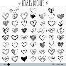 Hearts Outline Clip Art Hand Drawn Romance Vector Doodles Scribble Heart Illustration Bundle Png Eps Pdf Svg Dxf Heart Clip Art Heart Doodle Heart Hands Drawing