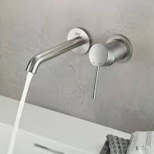 Grohe Essence 2 Loch Waschtischbatterie Fur Wandmontage Ausladung 183 Mm Supersteel 19408dc1 Reuter Armaturen Bad Batterien Armaturen