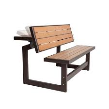 Convertible Wood Park Bench Steel Furniture Metal Furniture Bench Table