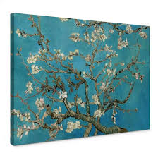 Blossoming branches against a blue sky. Canvas Print Van Gogh Almond Blossom Wall Art Com