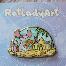 Boba Tea Rat Hard Enamel Pin