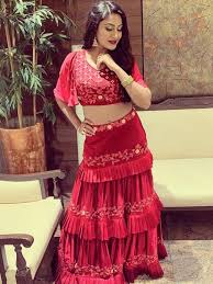 Siya Fashion Surbhi Chandna Maroon Designer Three Layers Party Wear Crop Top Lehenga Designer Lehenga Choli Embroidered Crop Tops Lehenga 1200 x 1799 jpeg 313 kb. siya fashion surbhi chandna maroon