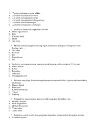 I soal pilihan ganda petunjuk pilih salah satu jawaban yang benar. Soal Materi Proposal Kelas 11 Jawabanku Id