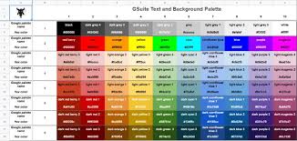 Get sample codes, similar colors and more in this page. Google Apps Script Hexadecimal Color Codes For Google Docs Sheets And Slides Standard Palette Yagisanatode