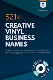 463 Creative Vinyl Business Names Thebrandboy Com Business Names Names Business