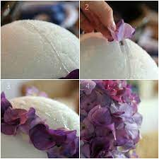 Cut out six petal layers for one ruffle rose. Diy Flower Balls Parties For Pennies