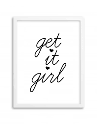 Get It Girl Printable Wall Art Girls Wall Art Girly Wall Art Tumblr Wall Art