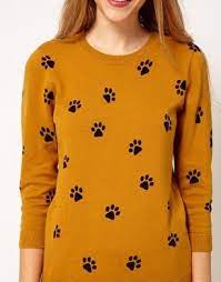Paw Print Sweater Printed Jumpers Printed Sweater Autumn Clothes